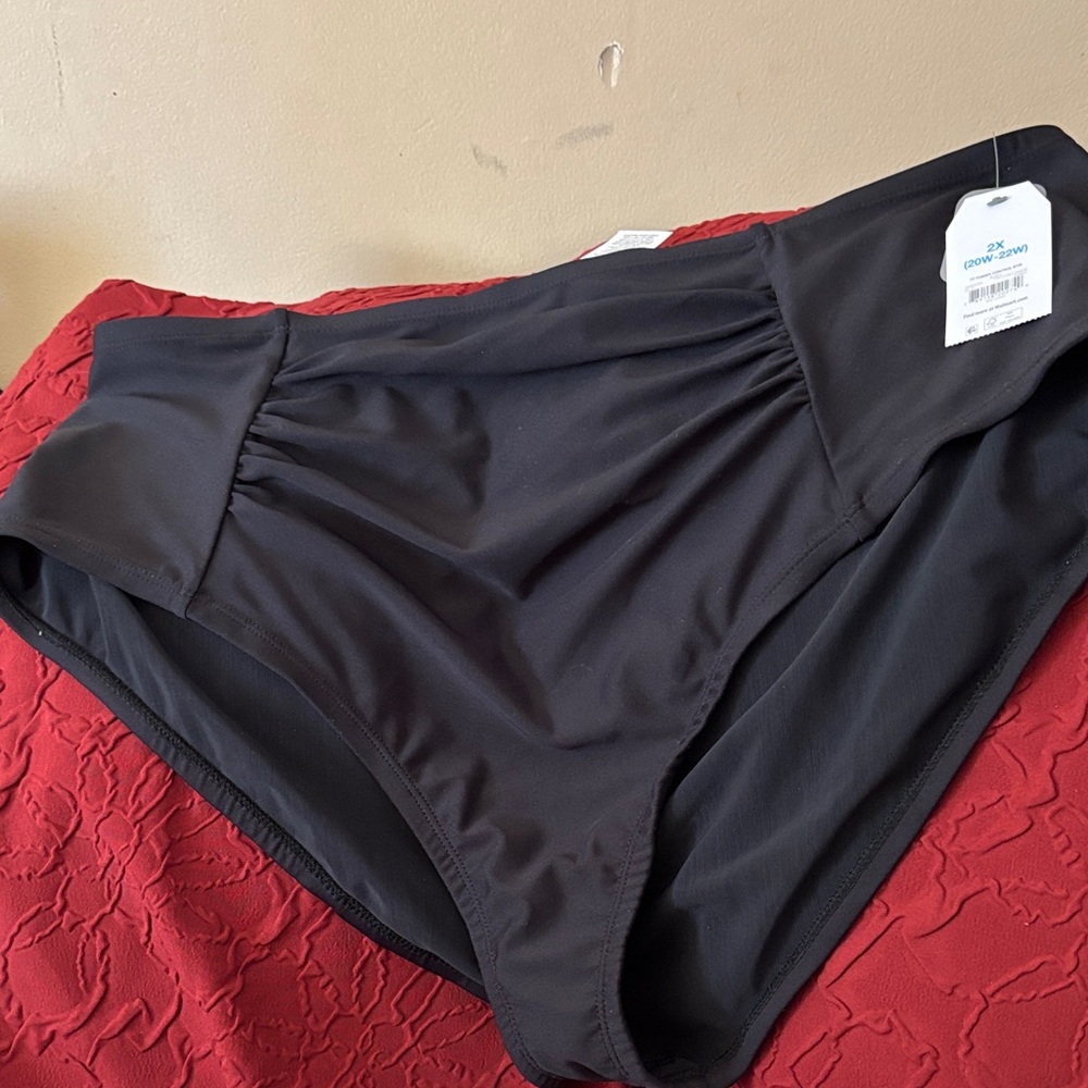 Time and Tru Black Swim‎ Bottom 2X NWT ⭐️
